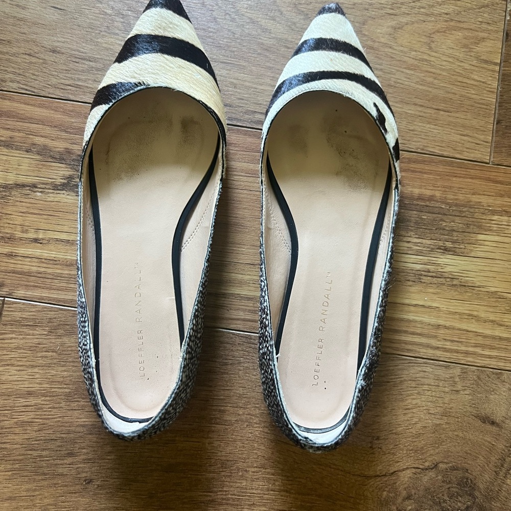 Loeffler Randall Zebra Print Flats